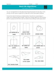 English worksheet: Making paper planes