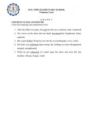 English Worksheet: Grade 5 Activity 