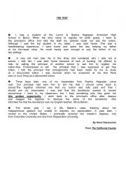 English Worksheet: Full term test 3 Reading Comprehension. 3rd form