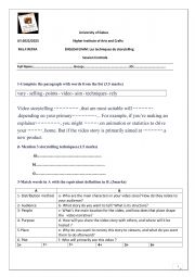 English Worksheet: valorisation