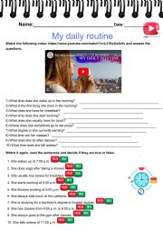 My daily routine video activity
