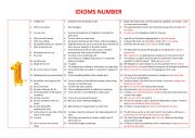 Numbers Idioms