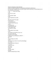 English Worksheet: Present continuous 
