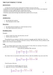 English Worksheet: The past perfect tense