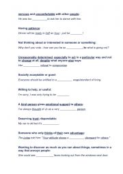 English Worksheet: Traits of character