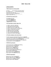 English Worksheet: ABBA - MAMMA MIA