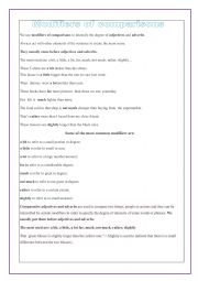 English Worksheet: Modifiers