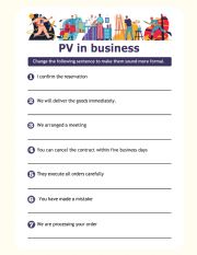 English Worksheet: PASSIVE IN BUSINESS
