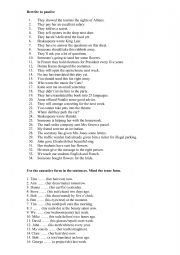 English Worksheet: Passive Voice