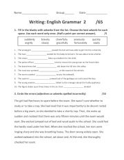 English Worksheet: English Grammar Quiz
