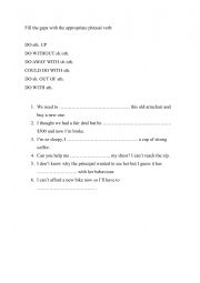 English Worksheet: Phrasal verbs with DO