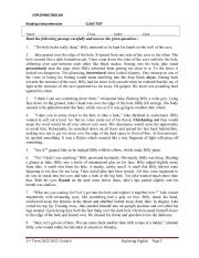 English Worksheet: Reading
