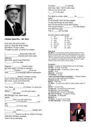 English Worksheet: My Way - Frank Sinatra 