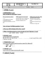 Mid term test 3  first form