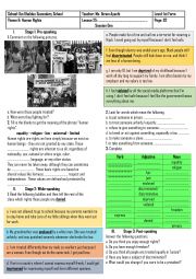 English Worksheet: 1st Form - Lesson n 25 - Human Rights