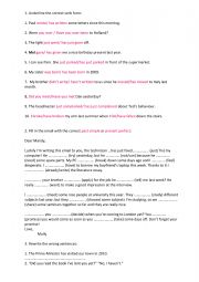 English Worksheet: PRESENT PERFECT SIMPLE PAST