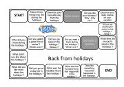 English Worksheet: Back from vacation