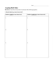 English Worksheet: Argue both sides