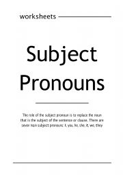 Subject Pronoun