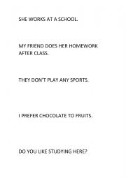 English Worksheet: Running Dictation