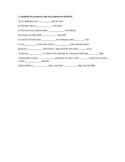 English Worksheet: IN ON AT