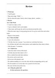 English Worksheet: review