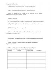 English Worksheet: A christmas carol chapter 2