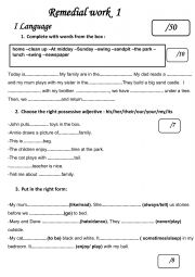 English Worksheet: 6th year English  program 2023/2024 remedial work unit 1 