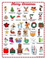 English Worksheet: Christmas pictionary