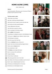 English Worksheet: HOME ALONE