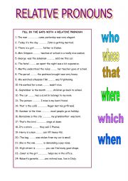 RELATIVE PRONOUNS