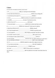 English Worksheet: If clauses