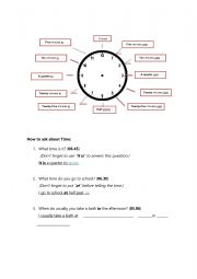 English Worksheet: time