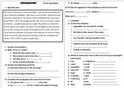 English Worksheet: consolidation of unit 2 for 6th grade