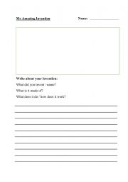 English Worksheet: My Invention
