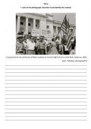 English Worksheet: Written Task - Segregation