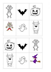 English Worksheet: Halloween bingo