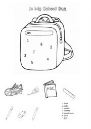 English Worksheet: School supplies