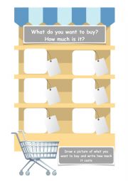 English Worksheet: My shop