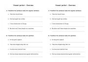 Present perfect - Exercises