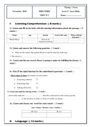 MID TERM TEST 1 FOR 4TH FORM MATHS