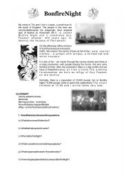 English Worksheet: Bonfire night