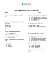 English Worksheet: quiz future transportation 
