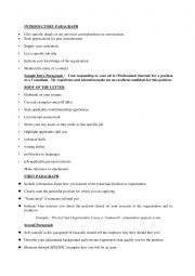 English Worksheet: application letter