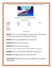 English Worksheet: Short Rudolph Skit