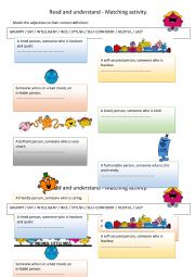English Worksheet: Personality adjectives