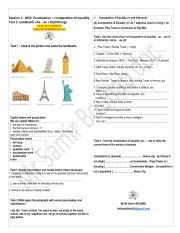English Worksheet: MS4  Punctuation  comparative of equality 