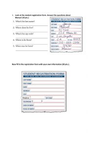 Worksheet Countries 