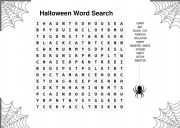 English Worksheet: Halloween wordsearch