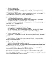 English Worksheet: Halloween game ideas and instructions 